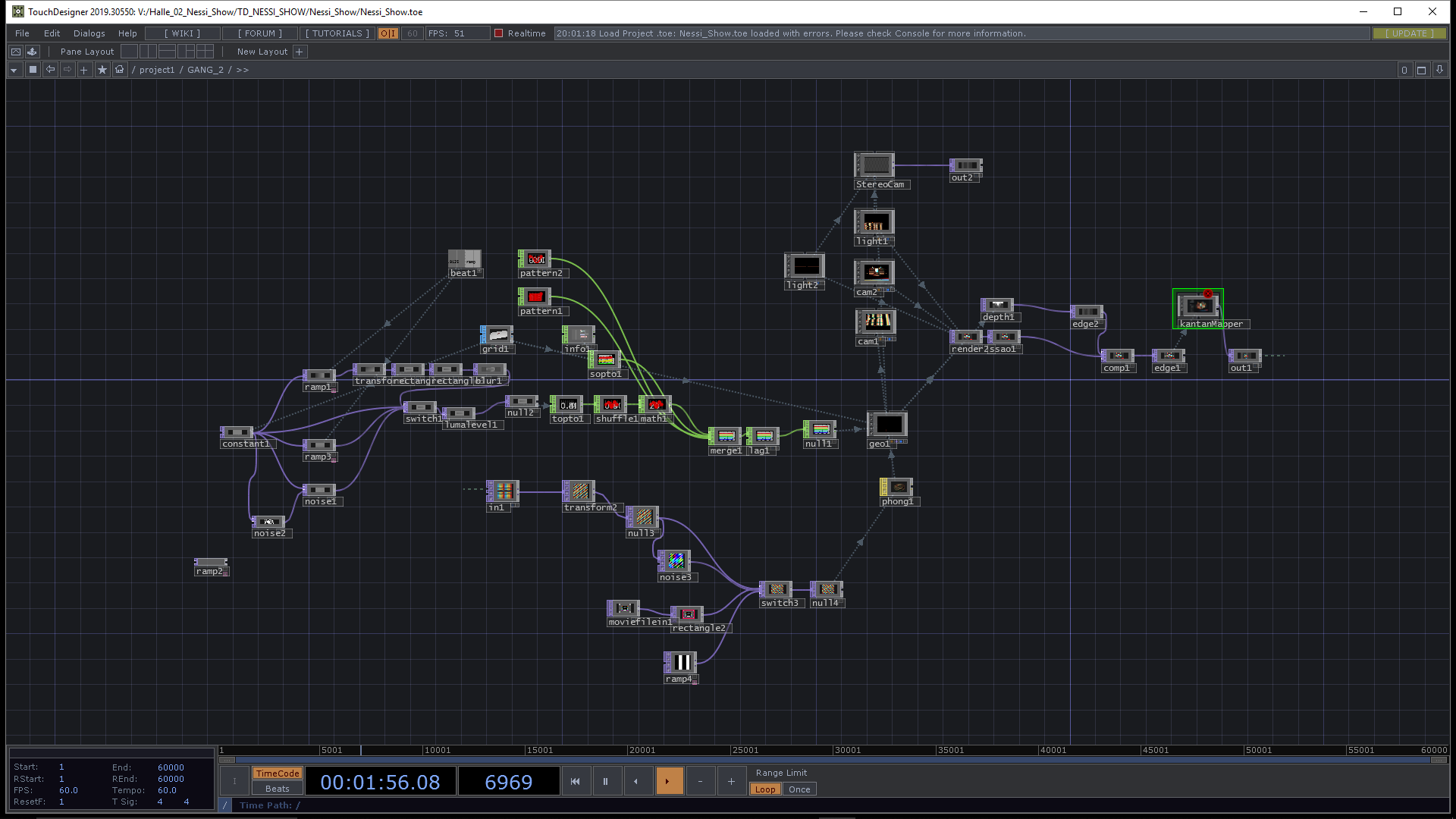 TouchDesigner interface